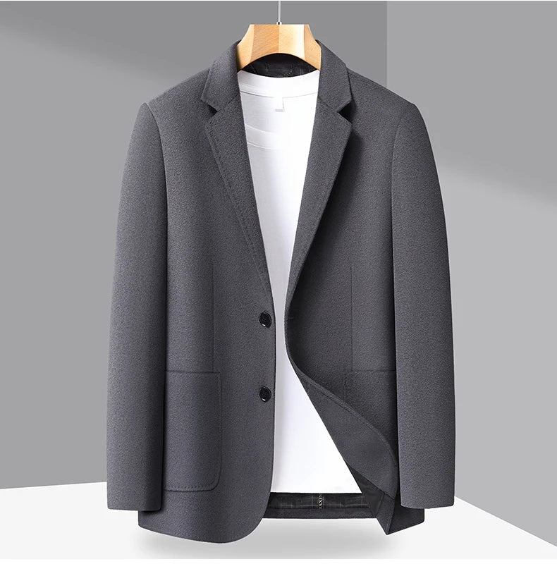 Spring/Summer new men's high-end wool suit jacket - stylish and form-fitting suit top, suitable for home and daily wear.