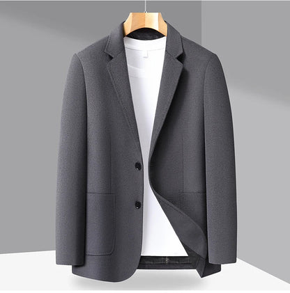 Spring/Summer new men's high-end wool suit jacket - stylish and form-fitting suit top, suitable for home and daily wear.