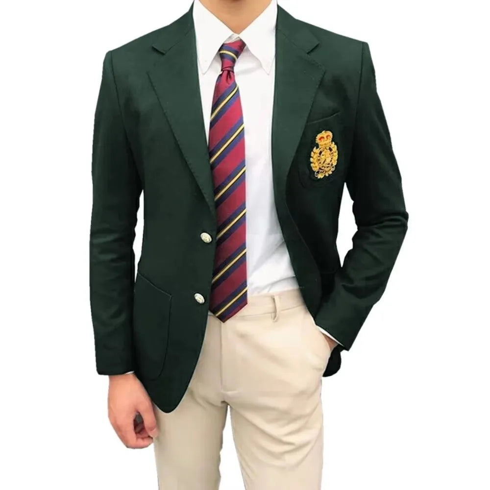 1 Piece Formal Wedding Business Coat Top Men Two Buttons Notch Lapel Jacket Smart Casual Slim Fit Suit Blazer for Prom Party