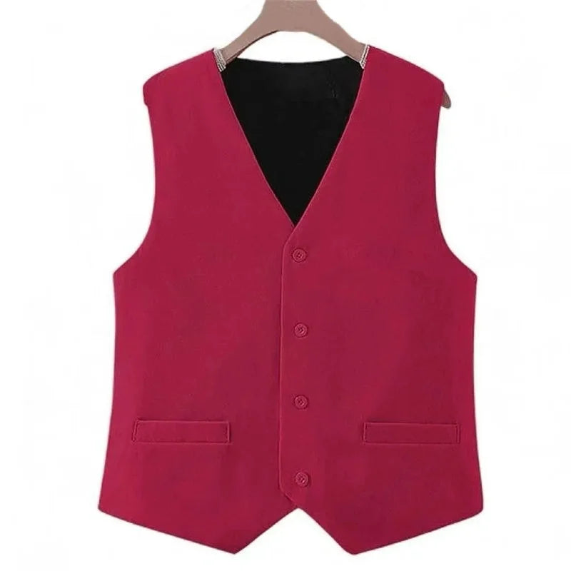 Spring Femme Casual Short Waistcoat Korean Ladies Fashion Large Size 5XL Cardigan Vest Autumn Women V Neck Loose Suit Sleeveless