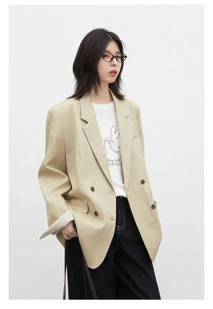 New Women Blazers Coat Loose Casual Plus Size Office Ladies Suit Jacket Spring Autumn 2026 Female Overcoat