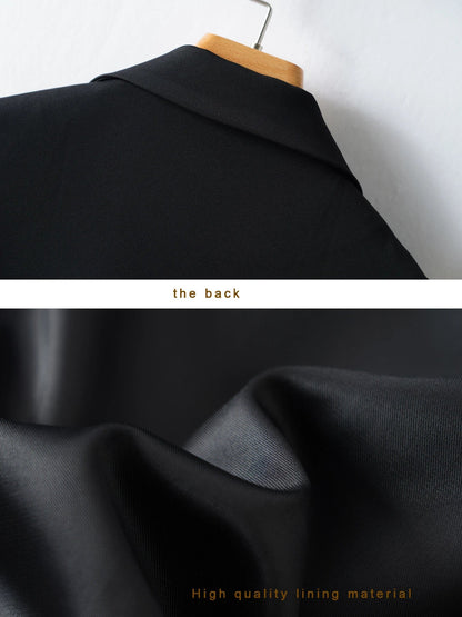 Black Sleeveless Suit Vest for Women, Short Single-Breasted Workplace Elegant, Slim and Versatile Vest Top, Spring & Fall Style