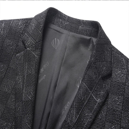 Blazer's New Men's Fashionable Business Wedding Banquet Casual Hosting Dress Showcases A High-end Middle-aged Gentleman Blazer
