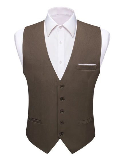 Men's Satin Formal Vest – Multi-Color Wedding & Business Waistcoat for Men