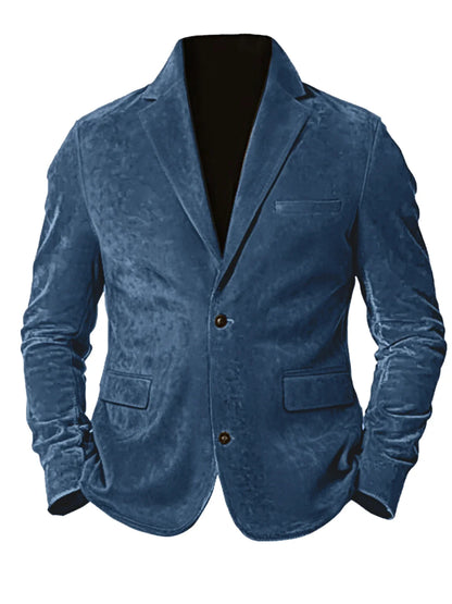 Men's Faux Suede Jackets Casual Retro Formal Coats for Men Fashion Slim Fit Jacket Comfortable Commuter Clothing