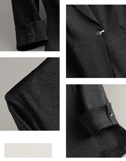 Fashion Office Ladies Blazer and Pants Suit Formal Angola Red Women Jacket Trouser Women Business Work Wear 2 Piece Set