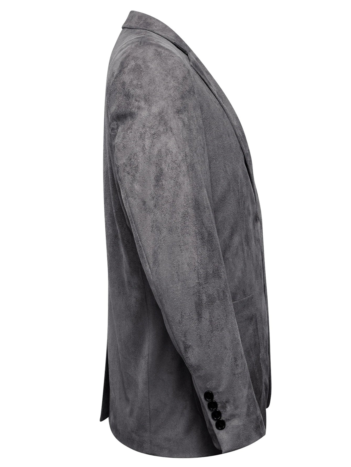 Vintage Mens Suede Blazer Jacket Casual Business Single Breasted Suit Coat Long Sleeve Patch Pocket Blazer for Office Streetwear