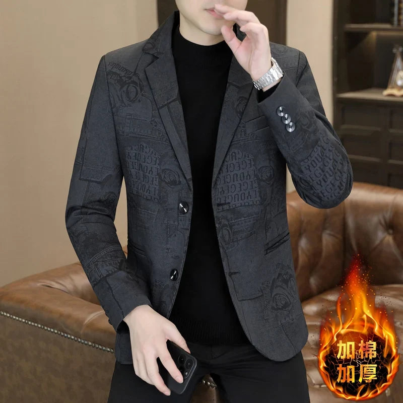 Men's Casual Business Blazer – Single Breasted, Spring Autumn
