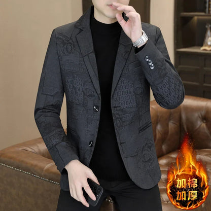 Men's Casual Business Blazer – Single Breasted, Spring Autumn