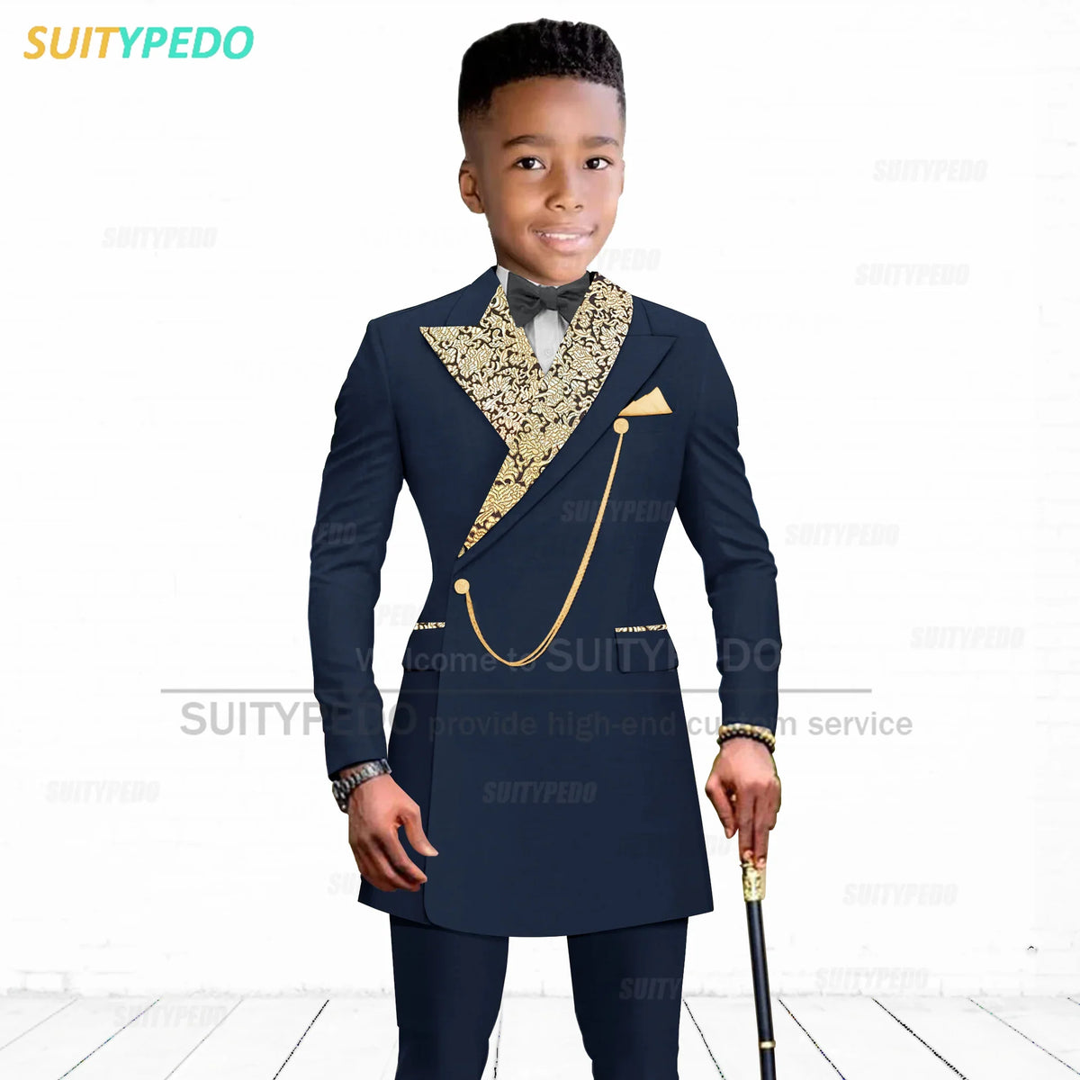 Luxury Boy's Suit Set Homecoming Party Kids Jackets Tailor-made Slim Fit Blazer Pants 2 Pieces Wedding Party Children Tuxedos