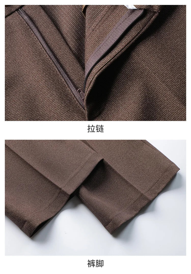 Brown Suits Women 2024 New Autumn High End Fashion Temperament Business Slim Blazer And Pants Sets Office Lady Work Wear