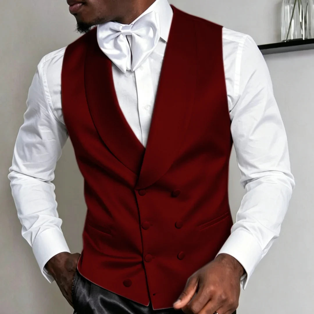 Men's Double Breasted Suit Vest for Wedding & Formal Occasions