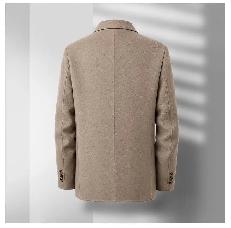 Men's Full Wool Double-Sided Tweed Casual Blazer Five Colors Single-Lining Autumn Winter Well-Structured Casual Business Suit Ja
