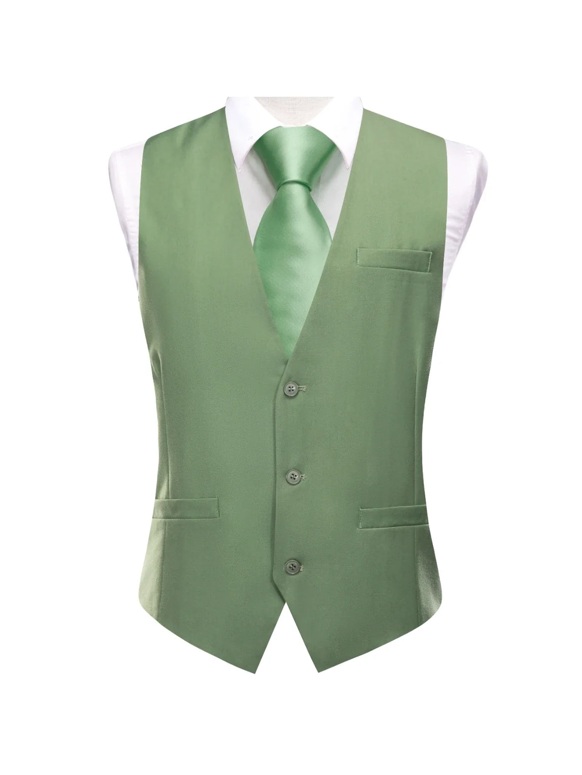Men's Formal Vest Single Breasted Satin Waistcoat for Weddings & Special Occasions
