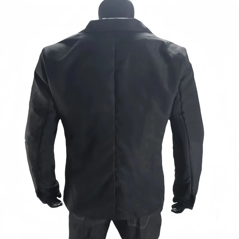 KIDWHXR Men Suit Coat Simple Solid Long Sleeve Male Blazer Turn Down Collar Casual Comfortable Business Casual Man Outerwear
