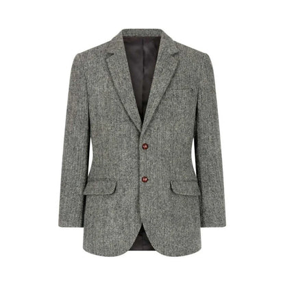 Casual Business Men Suits Blazer Slim Fit Tweed Herringbone Groom Suits Jacket For Wedding Single Breasted Jacket Tops One Coat