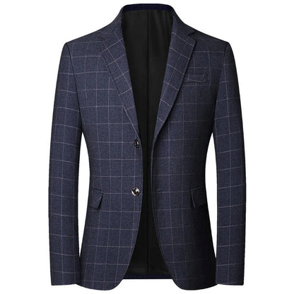 Brand 2026 Spring Mens Wedding Suits Blazer Check Autumn Single Breasted Suits Blazers Men Fashion Blazer for Mens