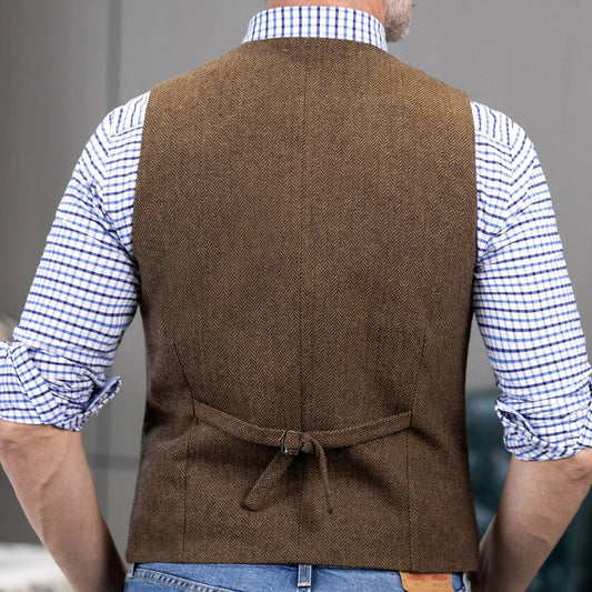 Men's Formal Vest | Single Breasted Lapel Waistcoat for Weddings & Business