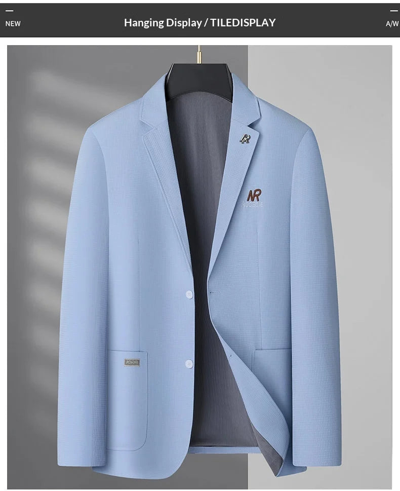 Blazer Men's Fashion Business Outdoor Travel Youth Campus Wedding Versatile Host Shaping Casual Korean Style Thin Style Blazer