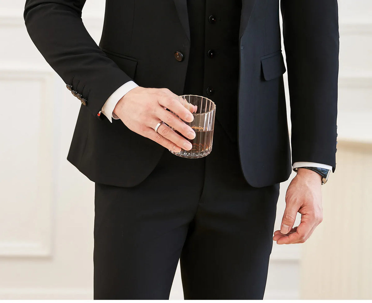 High Quality Elegant Single-Breasted Men Suit Fashion ltalian Style Slim High-end Business Groom Wedding Party Tuxedo 3/2 Pieces