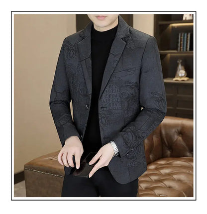 Men's Casual Business Blazer – Single Breasted, Spring Autumn