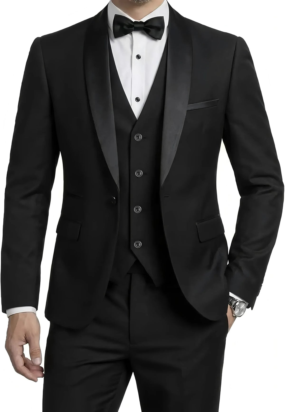 Ensemble de Costume Homme Manteau Gilet Pantalon / Affaires Garçons d'Honneur Mariage Robe Formelle Blazer Pantalon