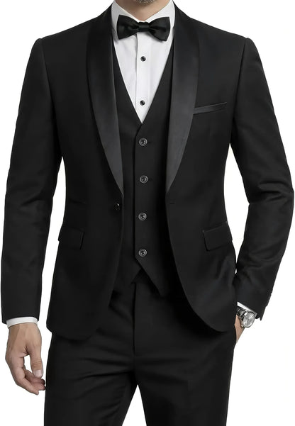 Ensemble de Costume Homme Manteau Gilet Pantalon / Affaires Garçons d'Honneur Mariage Robe Formelle Blazer Pantalon
