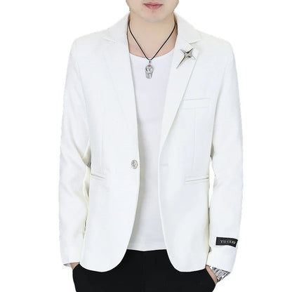 Men's Slim Fit Fashionable Hair Stylist Little Blazer Autumn 2026 New Arrival Trendy Small Jacket for Younger Men