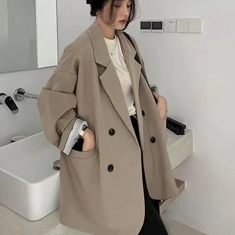 Spring Autumn Women's Blazers Slim Fit Fashion Slimming Elegance Jackets Casual Versatile Coat Outwear for Office Lady Clothing