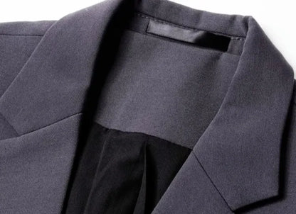 Men's Loose HK Style Plaid Blazer Wrinkle-Free Spring Autumn Casual Jacket