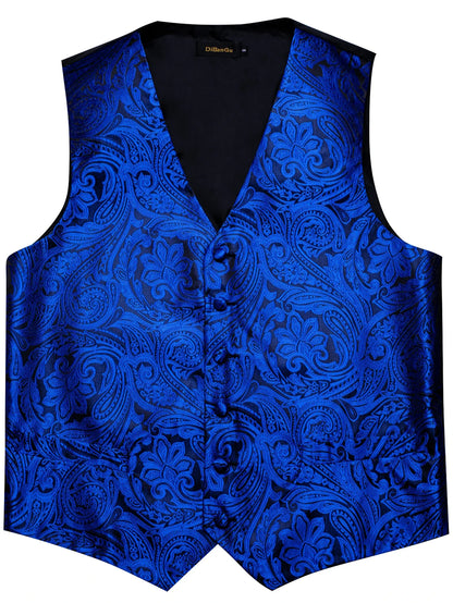 Men's Suit Vest and Tie Set – Single Breasted Waistcoat with Necktie and Pocket Square for Weddings and Business Events