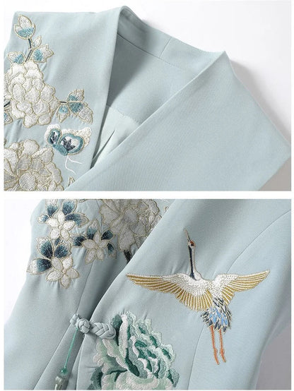 2025 New Spring Chinese National Style Elegant Women Vest Heavy Industry Embroidery Sleeveless Jacket Cardigan Female Waistcoat