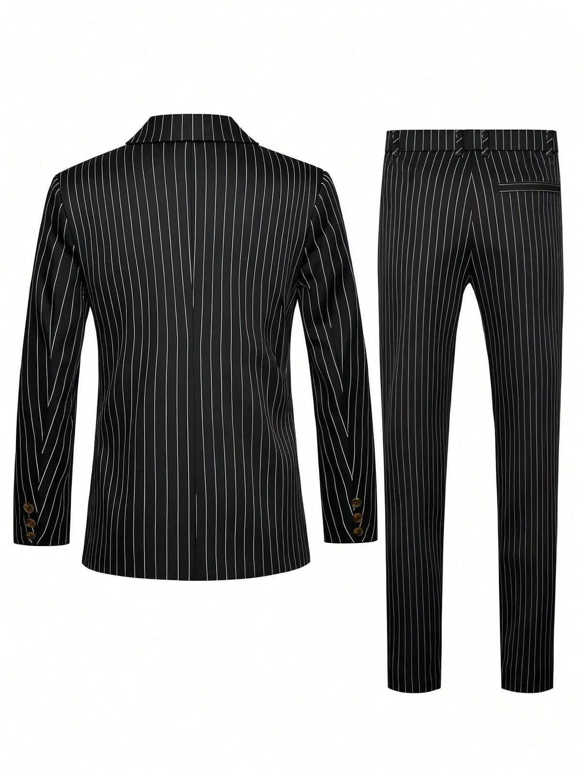 Male Formal Striped Business Suit Spring Autumn Work Office Suit Jacket Pants Wedding Dinner Party Evening Banquet Costume