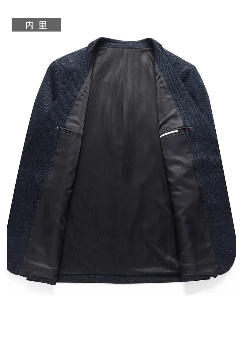 Men's Business Casual Blazer men Fabric Single-Breasted Suit Jacket for Office Daily Wear man Sport Coat  for Work Meetings