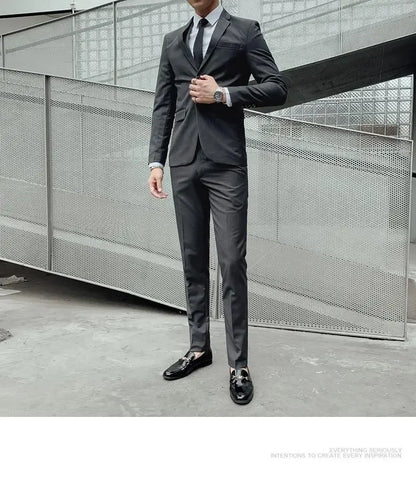 Men's Three-Piece Slim Fit Suit | Blazer, Waistcoat & Trousers for Formal and Business Occasions