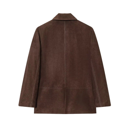 Fashionable Straight Leg Suit Jacket Women's Business Casual Long Sleeve Polyester Coat JNLEAOG Autumn New Arrival