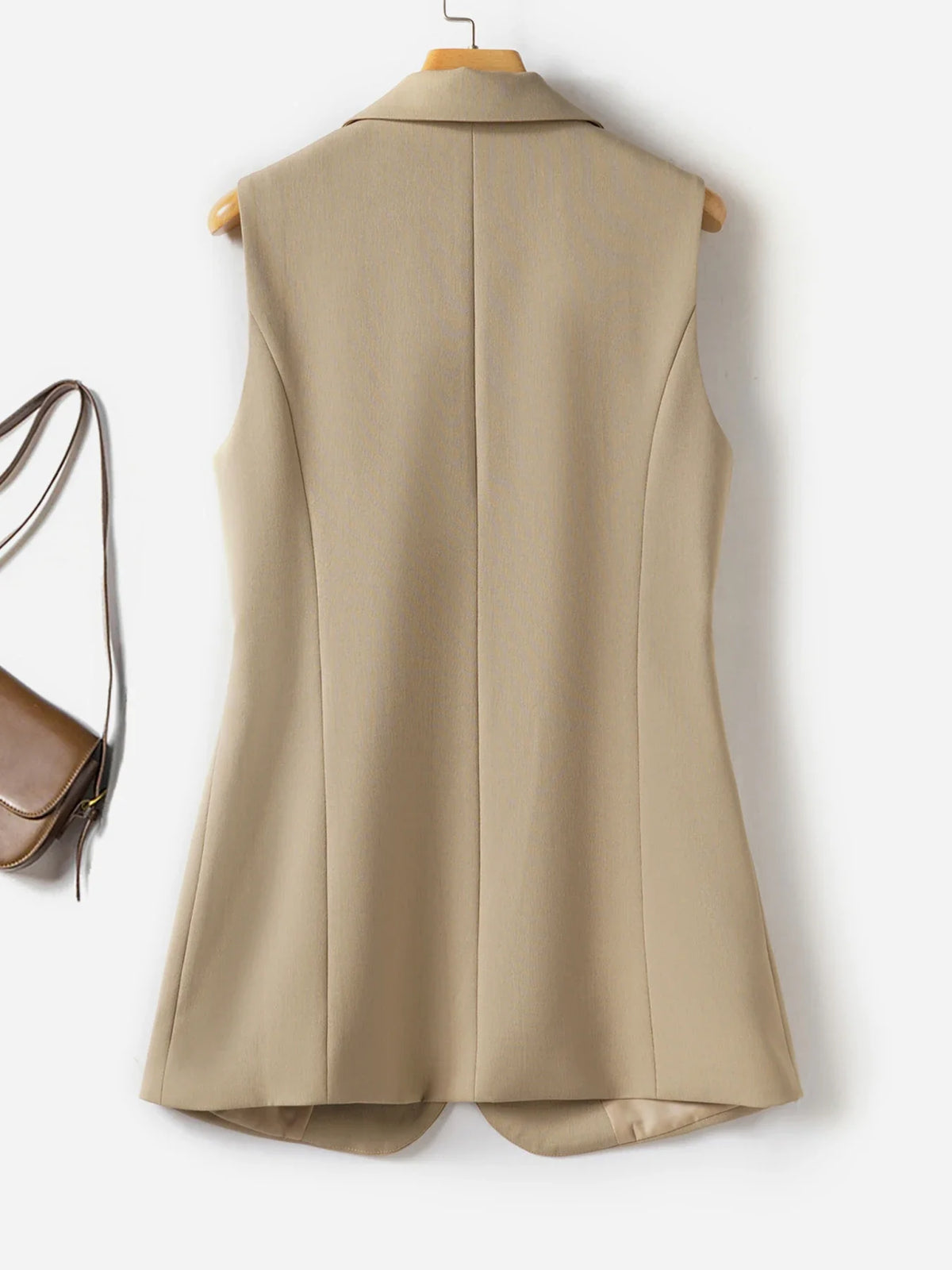 Simple one-button blazer-style vest for women spring and autumn style suitable for workplace and business commuting