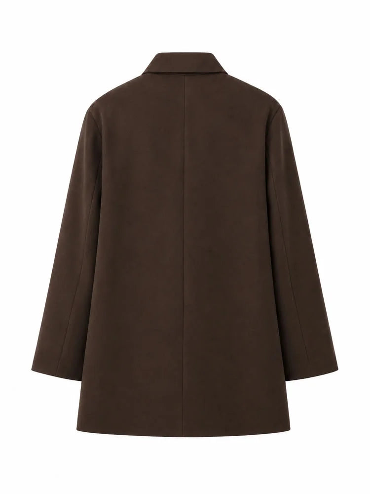 Women Double Breasted Blazer Elegant Office Lady Suit Jacket Oversized Casual Long Sleeve Blazer Spring Autumn Outerwear