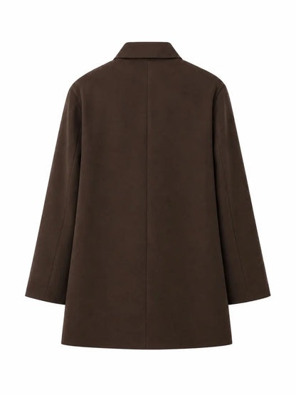 Women Double Breasted Blazer Elegant Office Lady Suit Jacket Oversized Casual Long Sleeve Blazer Spring Autumn Outerwear