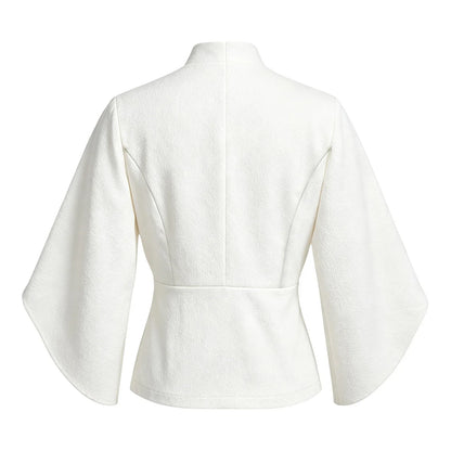 Women Business Casual Blazer V-neck Wrap Sleeves Formal Dress Suits Jacket for Weekend Party Office Work Meeting Interview