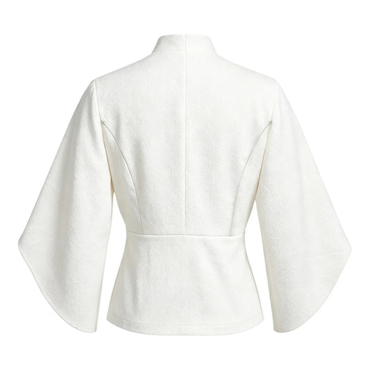 Women Business Casual Blazer V-neck Wrap Sleeves Formal Dress Suits Jacket for Weekend Party Office Work Meeting Interview