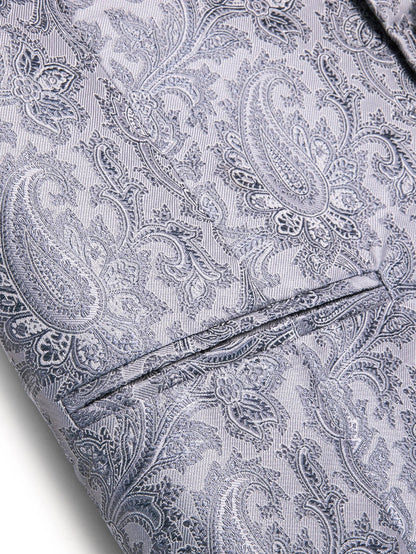 Men's Vest and Tie Set – Paisley Floral Waistcoat with Necktie for Weddings and Business Occasions
