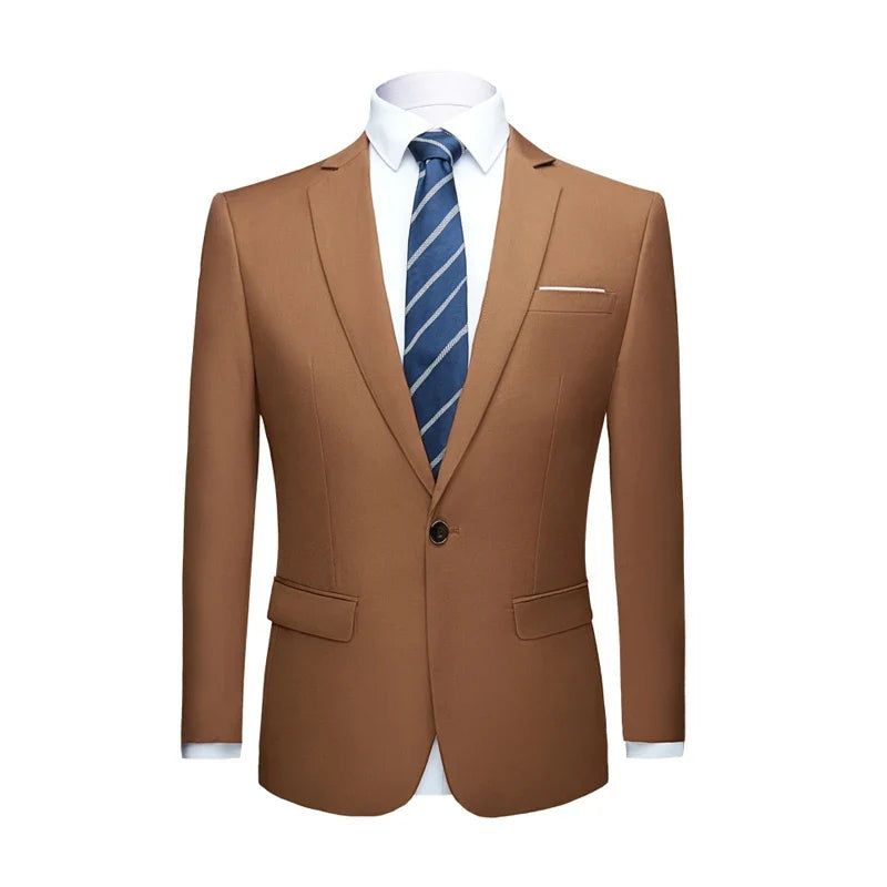 Men's Suit Jacket Slim Fit Single Breasted Multi-Color Formal Blazer
