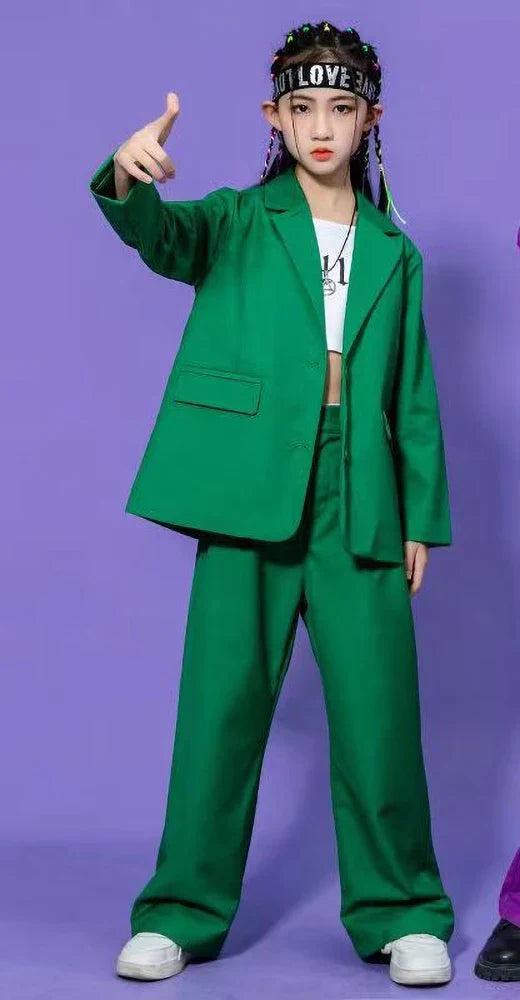 Fashion Kids Clothes 2 Piece Notch Lapel Single Breasted Streetwear Sets Chic Sporty Active Daily Casual Chilren's Clothing