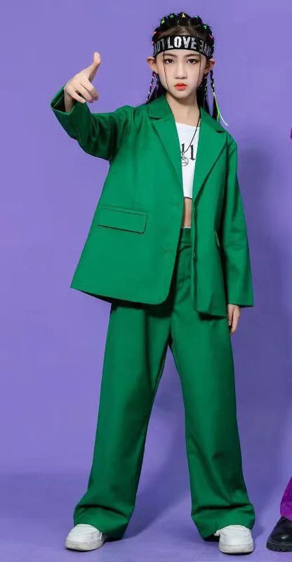 Fashion Kids Clothes 2 Piece Notch Lapel Single Breasted Streetwear Sets Chic Sporty Active Daily Casual Chilren's Clothing