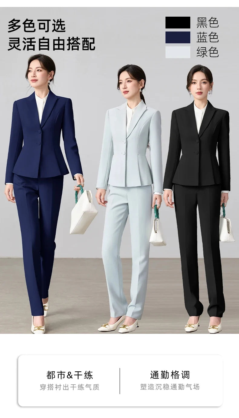 Ladies Business Outfit High-Quality Pants And Suit Jacket Slim Elegant Fashionable 2026 New Arrival