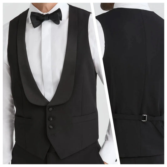 Men's Suit Vest Single Breasted Lapel Waistcoat for Wedding and Formal Occasions