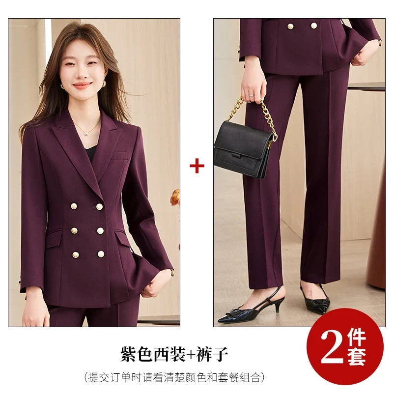 Fashionable professional women's wear. Two-piece pants + blazer, exquisite elegant, new style for spring summer 2026