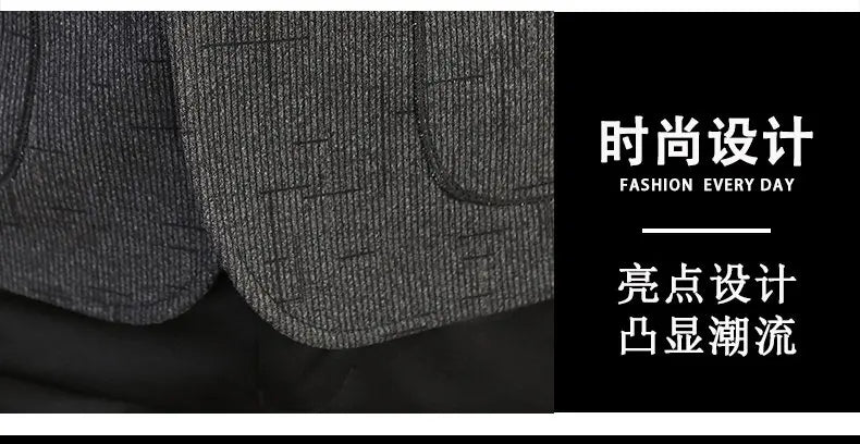 Blazer Men's Fashion Business Outdoor Travel Solid Color Trendy Wedding Youth Slimming Versatile Casual High Formal Wear Blazer