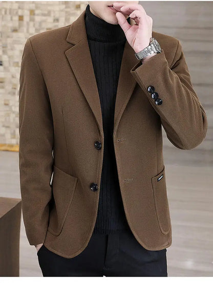 Blazer  New Stylish and Slimming Middle-aged Business Casual Solid-color Wedding Banquet Host Men Outdoor Performance Blazer